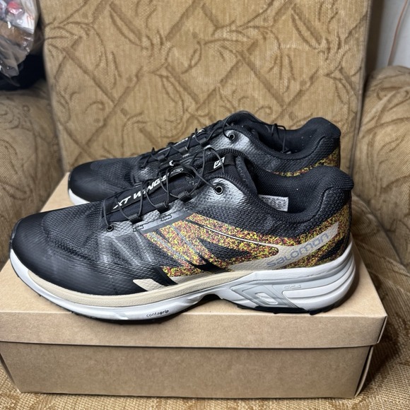 Salomon XT-Wings 2 Size Mens Size 12 Mindful Black Trail Running Shoes Excellent